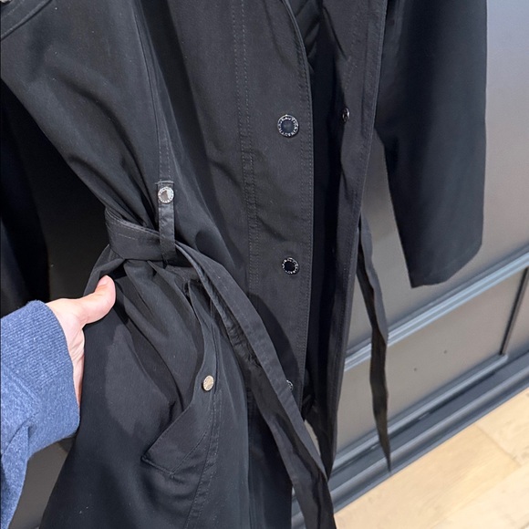 Nautica Women's Black Trench Coat with Hood - Picture 7 of 8